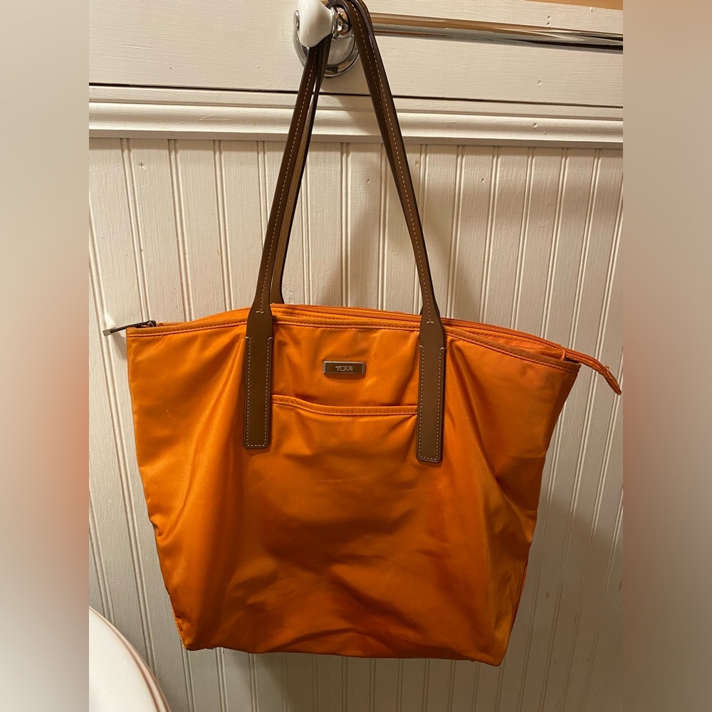 Tumi Orange Tote Bag